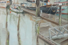 Jennifer Heine, Seen from the Seine, Oil on Canvas (Framed), 16x12in Value: $550