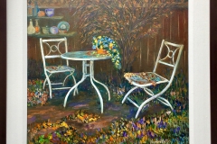 Margreth Fry, Happy Corner, 2018, Acrylic, 31x31in, Value: $600