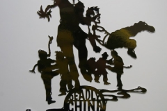 Karen Tam, Deadly China Doll, 2012, Mirror Paper, 9 x 6.5in, Value: $1200 (framed)