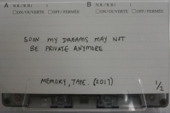 Alanna Ho, "Soon My Dreams May Not Be Private Anymore", 2017, Memory, Sound, Tape, 3.9 x 2.5 inches. Estimate: $400