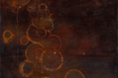 Jennifer Heine, "Luminous Mantle", 2014, Encaustic with Copper on Panel, 12 x 9 inches. Estimate: $375.