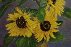 Loraine Wellman, "Sunflowers (Homage to Van Gogh)", 2014, Acrylic on Canvas, 24 x 20 inches. Estimate: $500